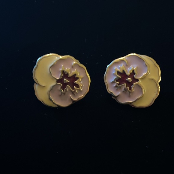 Pink, Purple, & Gold Clip-on Earrings - Picture 17 of 17